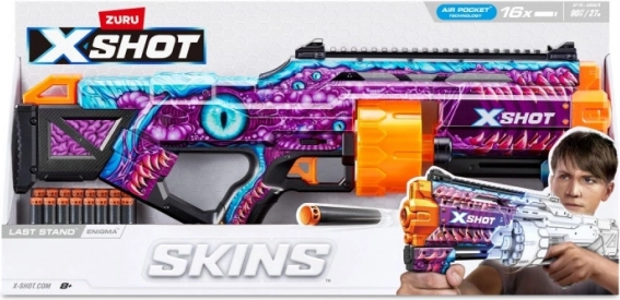 ZURU X-SHOT Skins Last Stand Enigma – szivacslövedékes pisztoly (16 lövedék)