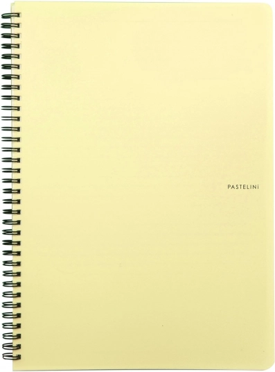 PASTELINI A5 spirálfüzet sárga, PP borítóval