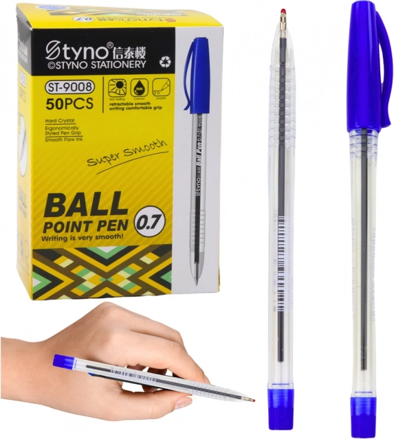 Golyóstoll kék tollbetéttel, 0,7 mm