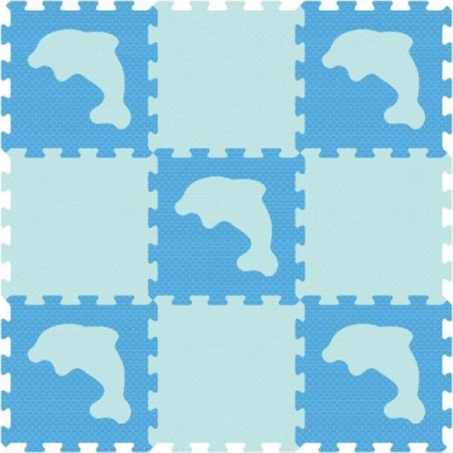 SUN TA TOYS habszivacs padlópuzzle – delfinek, 30 × 30 cm