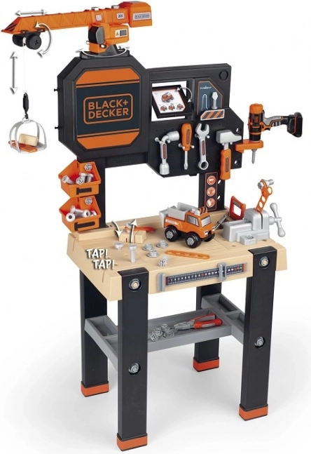 BLACK+DECKER gyermek munkapad daruval