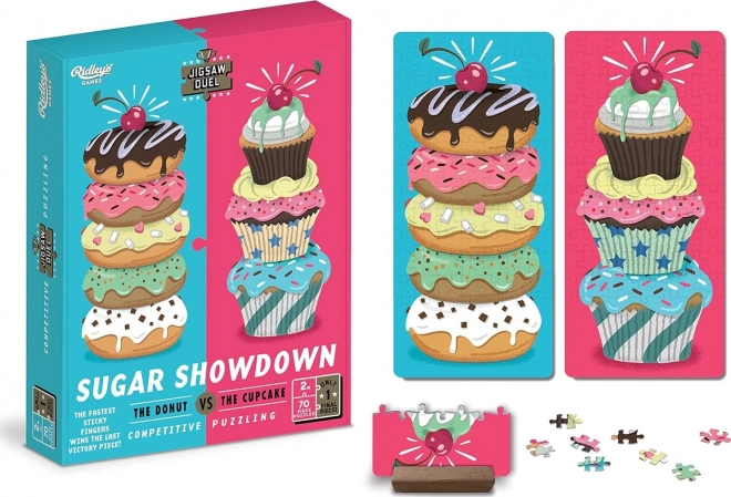 Puzzle Párbaj Édes leszámolás: fánk vs cupcake 2×70 darab