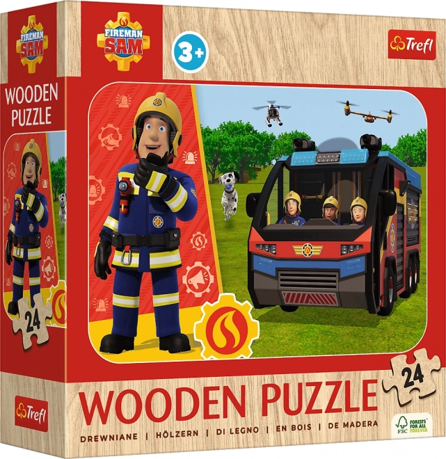 Fa puzzle TŰZOLTÓ SAM 24 darabos