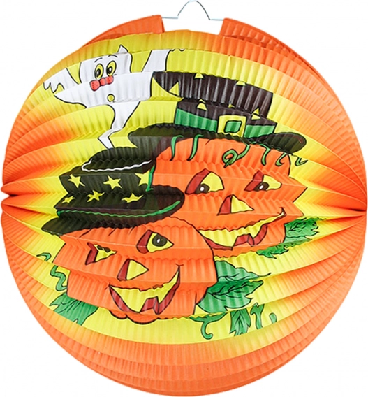 Halloweeni lampion vidám tökös mintával