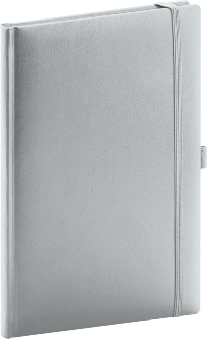 NOTIQUE Balacron jegyzetfüzet, vonalas, ezüst 15 × 21 cm