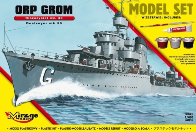 Lengyel ORP Grom rombolóhajó modell wz.38