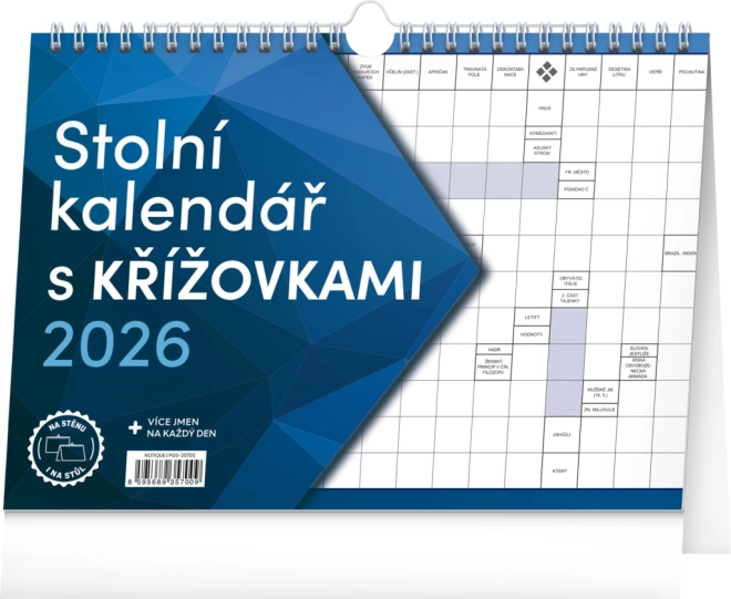 Asztali naptár keresztrejtvényekkel 2026