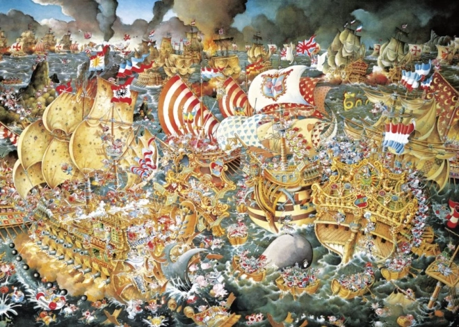 Puzzle Trafalgari csata 2000 darabos a HEYE-től
