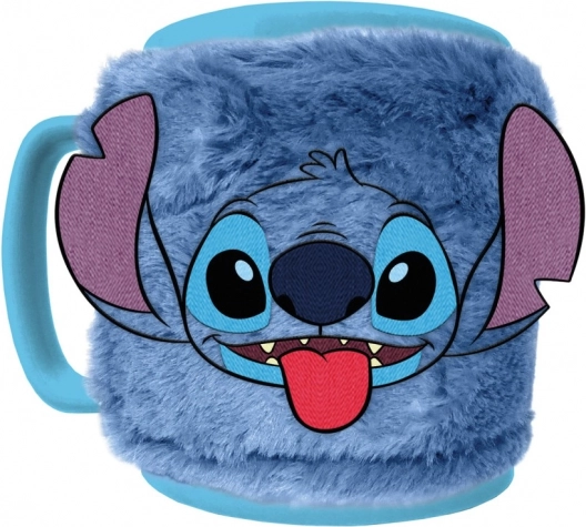 Stitch bögre levehető plüss huzattal 440 ml