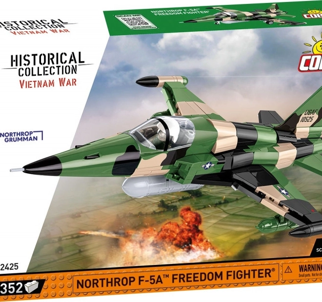Építőkészlet Northrop F‑5A Freedom Fighter repülőgépből készült kockákból