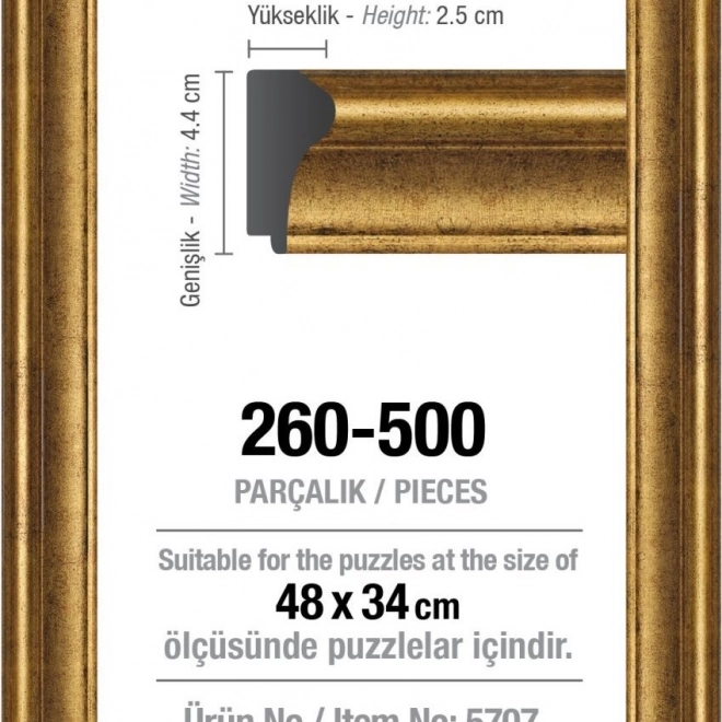 Arany keret kirakóhoz 48 × 34 cm ART PUZZLE üveg nélkül