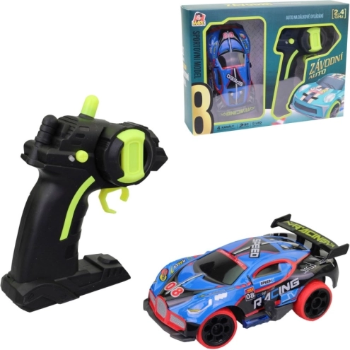 RC versenyautó 2,4 GHz 1:32 LED-del, 13 cm