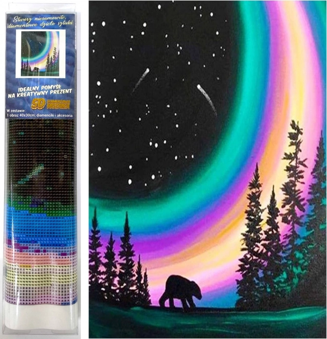 Gyémántfestés Sarki éjszaka 30 × 40 cm NORIMPEX