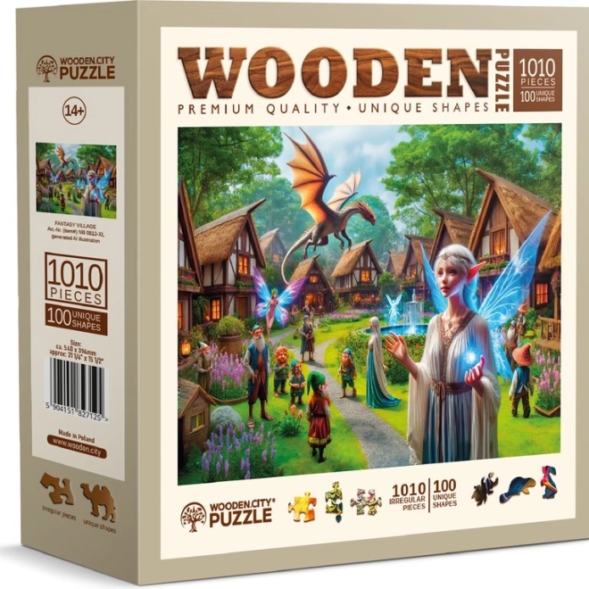Fa puzzle Fantasy kis falucska 1010 darab