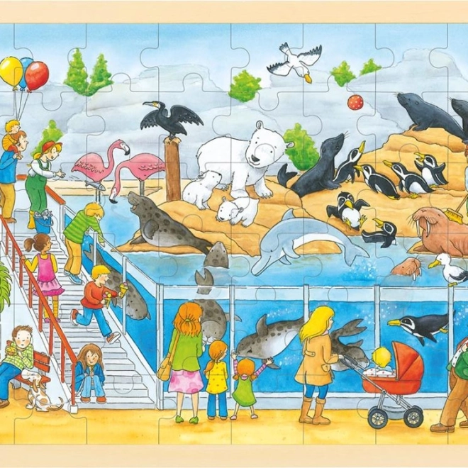 Fa kirakós Zoo látogatás 48 darab