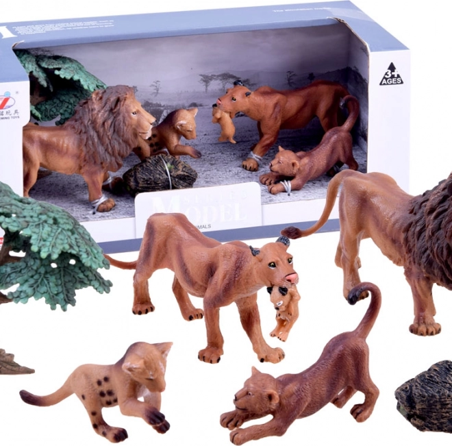 Safari állatok készlet - leopárd figurák – B