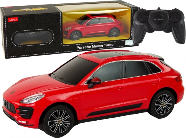 Autó R/C Porsche Macan Turbo 1:24 Rastar Rastar – Red