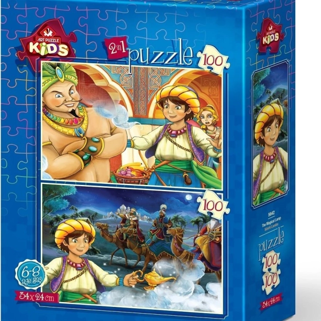 Aladdin és a csodalámpa puzzle 2×100 darab