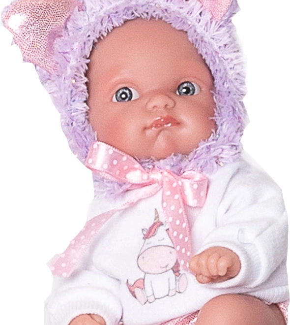 Realista baba újszülött unikornis, lila, 21 cm ANTONIO JUAN