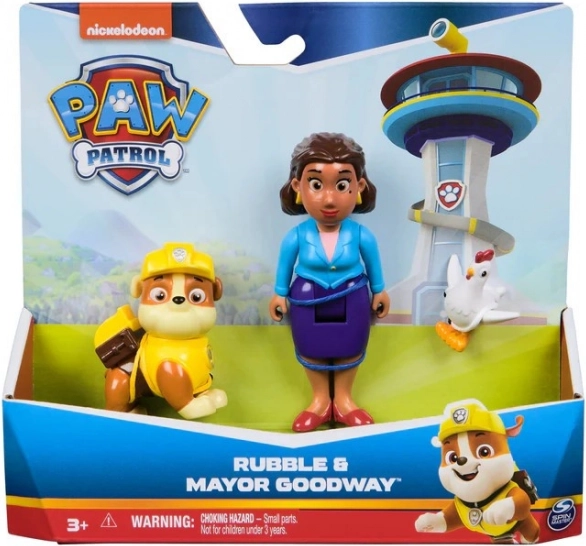 MANCS ŐRJÁRAT figurakészlet – Rubble és Goodway polgármester Chickalettával