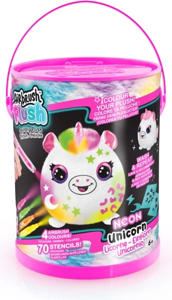 Airbrush kreatív készlet Neon squish plüssökkel