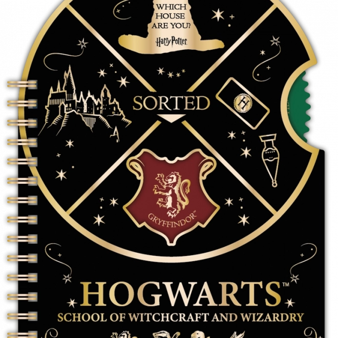 Harry Potter jegyzettömb spinnerrel – Roxfort, vonalas