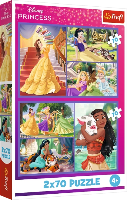 Puzzle 2x70 Disney Hercegnők Mesés Napok