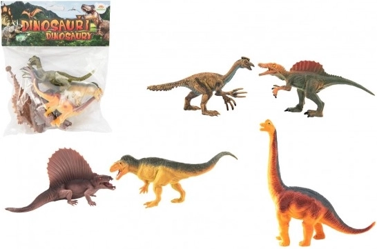 Műanyag dinoszauruszok 16-18 cm, 5 db-os készlet