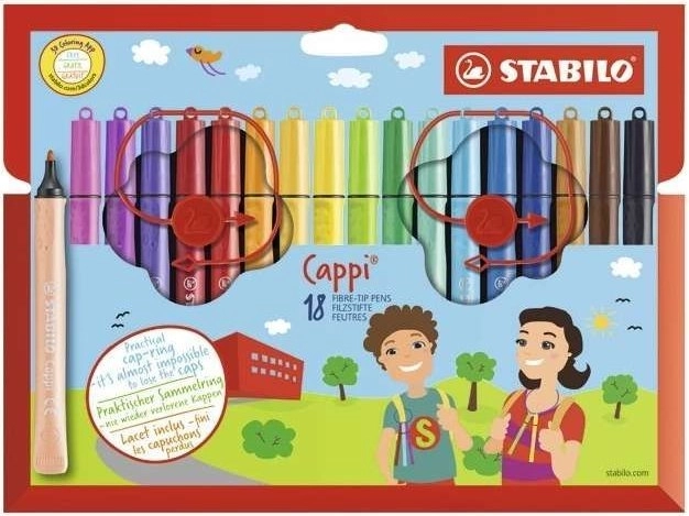 STABILO Cappi filctollak – 18 darabos készlet