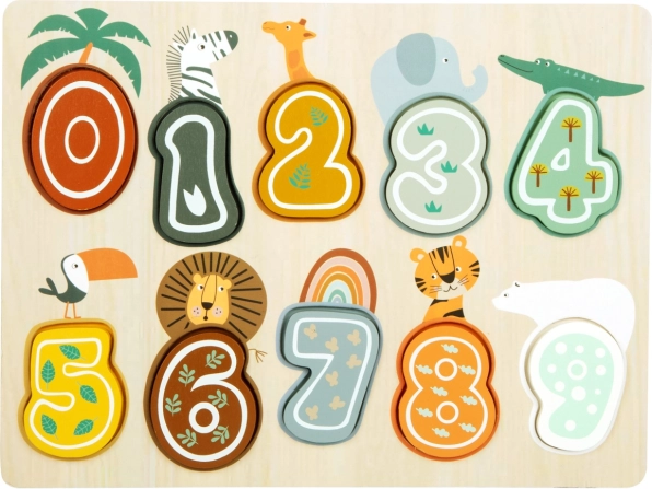 Beillesztős puzzle számok Safari small foot