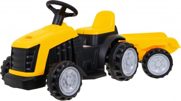 Zöld traktor utánfutóval – Sárga
