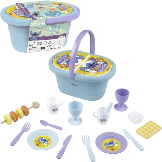 Gyerek piknikkosár STITCH kiegészítőkkel
