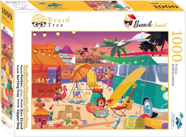 BRAIN TREE puzzle – Naplemente a tengerparton, 1000 darab