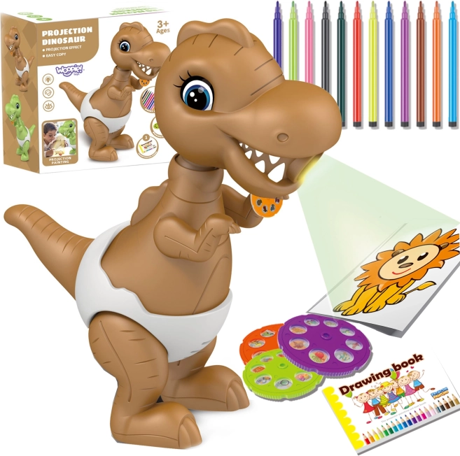 Woopie dinoszaurusz rajzvetítő filcekkel