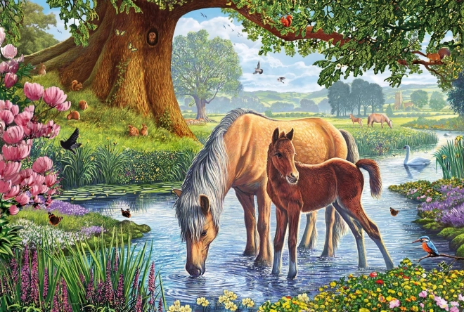 Schmidt Puzzle Lovak a folyóban, 150 darab