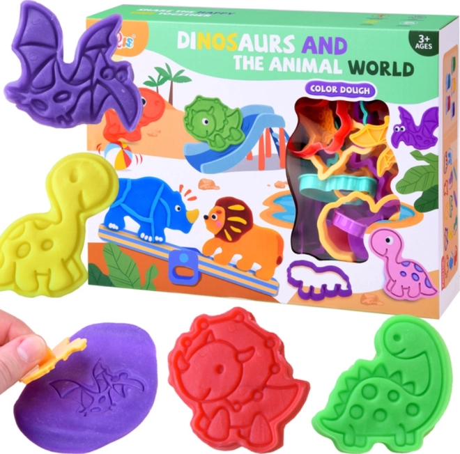 Gyurmakészlet dinoszaurusz formákkal