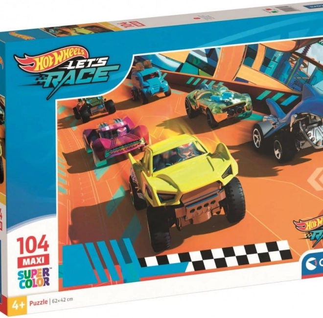 Puzzle 104 darabos CLEMENTONI Hot Wheels