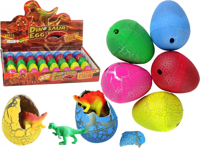 Varázslatos Dino Tojás 4 cm Színes