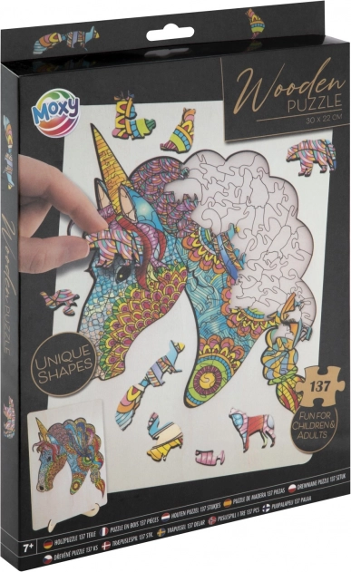 Fából készült Puzzle Egyszarvú 137 Darab