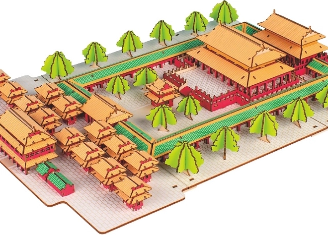 Woodcraft fa 3D puzzle – Konfuciusz temploma