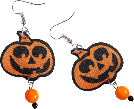 Halloween tök fülbevaló narancssárga gyönggyel