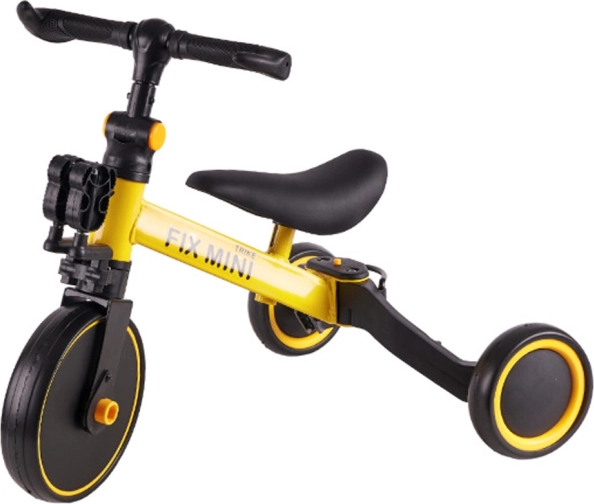 Trike Fix Mini 3 az 1-ben fehér tricikli – Sárga