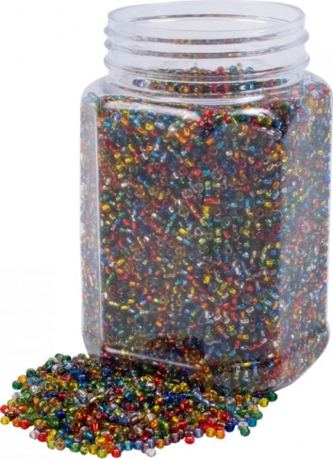 Áttetsző rokajl gyöngyök 500 g PLAYBOX