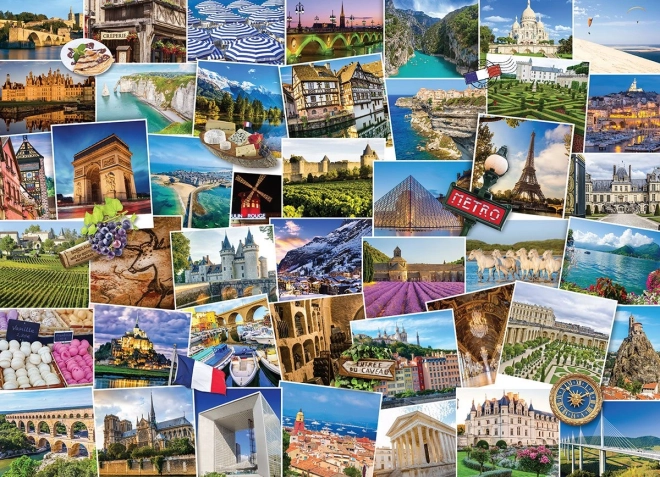 Puzzle Világjáró - Franciaország 1000 darab Eurographics
