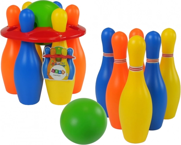 Színes gyerek bowlingkészlet, 6 db, 26 cm