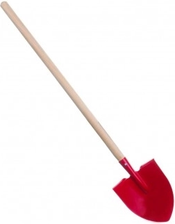 Teddies piros kerti ásó nyéllel 80 cm – hegyes
