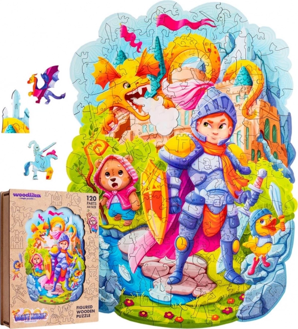 Woodlika fa puzzle Bátor lovag 120 darab