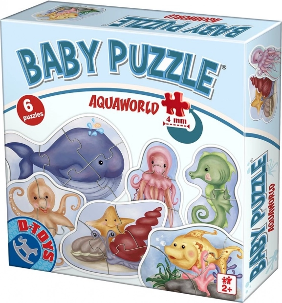 D-Toys baba puzzle Víz alatti világ 6 az 1-ben (2–5 darab)