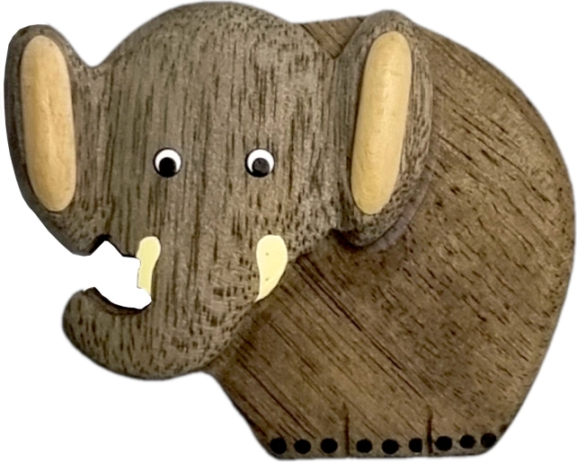 Fa elefánt mágnes oldalnézetből – 2Kids Toys