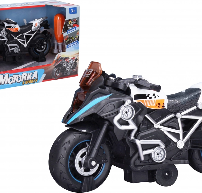 Csavarozható motor effektusokkal, fehér 20 cm – cseh csomagolás